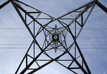 Image showing High electrical mast.