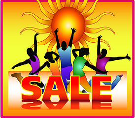 Image showing Vector summer sale poster design template.