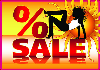 Image showing Vector summer sale poster design template.