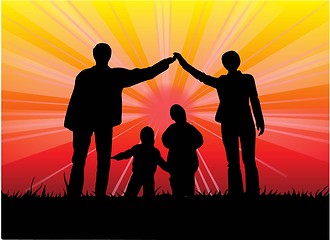 Image showing illustration with family silhouettes