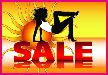 Image showing Vector summer sale poster design template.