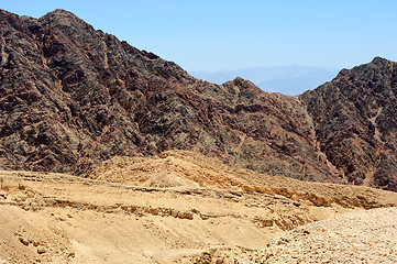 Image showing Mountains in the south of Israel, down to the Red Sea 