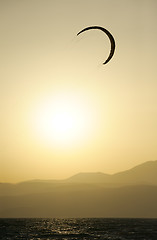 Image showing Sky-surfing on lake Kinneret