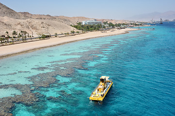 Image showing Red sea coast and coral reef 