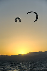 Image showing Sky-surfing on lake Kinneret