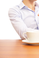 Image showing  young man with a cup of tea 