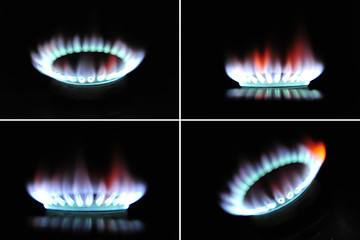 Image showing gas stove flame          