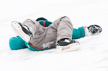 Image showing winter sport skating injury