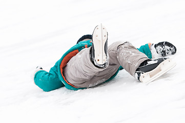 Image showing winter sport skating injury