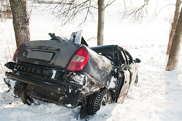 Image showing winter car crash accident