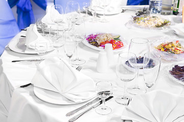 Image showing catering service table decoration