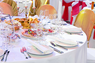 Image showing catering service table decoration