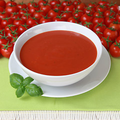 Image showing Fresh tomato soup