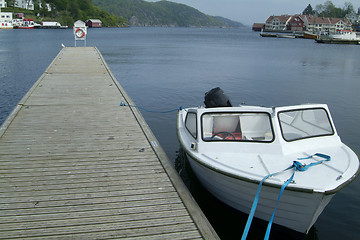 Image showing Boats at the harbour