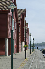 Image showing Shophouses at the quay