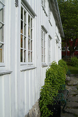 Image showing Front of old wooden house