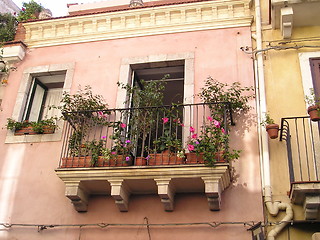 Image showing Balcony in Taormina