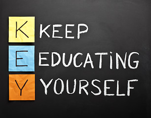 Image showing Keep-educating-yourself-acronym