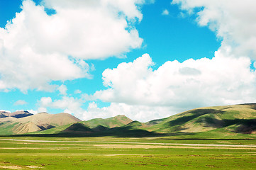 Image showing Landscape of mountains and skies