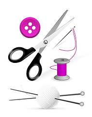 Image showing Items for knitting and sewing