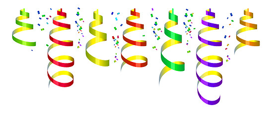 Image showing party streamers and confetti