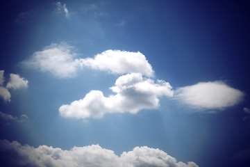 Image showing Fluffy clouds