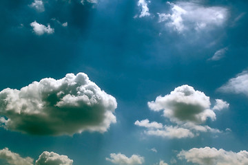 Image showing Fluffy clouds