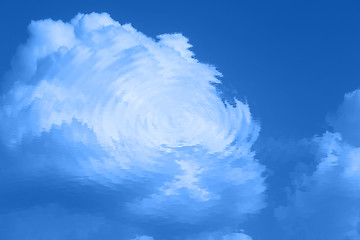 Image showing abstract background - reflection of clouds