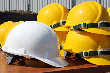 Image showing Bunch of helmets