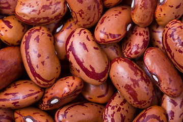 Image showing Spotty red haricot beans macro