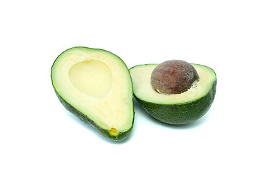 Image showing Two avocado halves