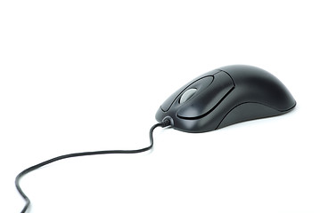 Image showing Stylish black optical computer mouse