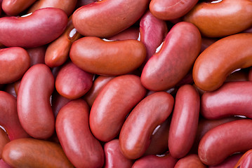 Image showing Red haricot beans macro