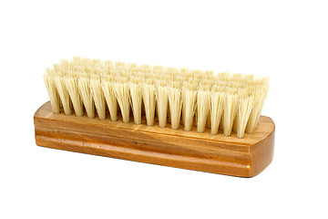 Image showing New clothes (or shoe) brush with wooden handle