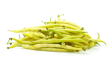 Image showing Pile of yellow wax bean pods