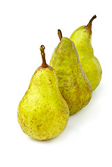 Image showing Few green pears
