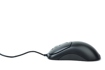 Image showing Stylish black optical computer mouse