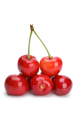 Image showing Red cherries