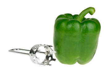 Image showing Bell pepper and carver tool