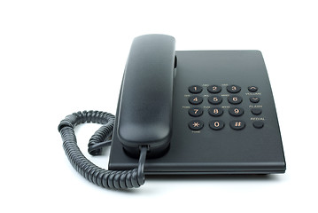 Image showing Modern black office phone