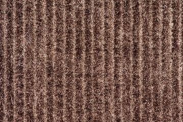 Image showing Macro shot of some brown velvet fabric