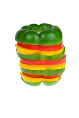 Image showing Bell bepper slices in form of whole pepper