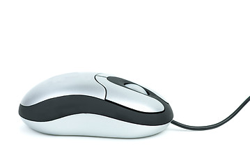 Image showing Stylish silver computer mouse