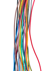 Image showing Different colored wires 