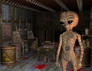 Image showing Alien in the laboratory