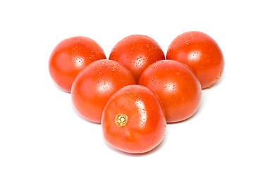Image showing Six tomatoes