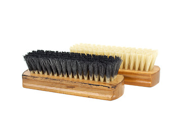 Image showing New and used (dirty) clothes (or shoe) brushes