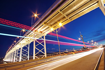 Image showing highway under the bridge in macau 