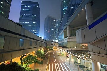 Image showing traffic in Hong Kong at night 