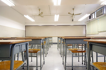 Image showing Empty big classroom at school